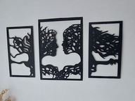 obraz na scianę metalowy twarze mega duzy loft