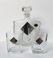 Franco Vetrerie e Cristallerie_Karafka+6 szklanek