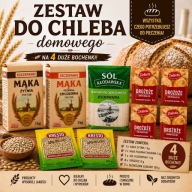 Zestaw do pieczenia chleba domowego 4 bochenki mąka drożdże słonecznik XXL