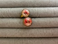 Ręcznie robiony pierścionek z żywicy – unikalna biżuteria - suszone kwiaty