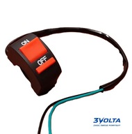 Przycisk ON/OFF do kierownicy E bike, hulajnogi, przełącznik 12–72V