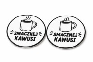2x podkładki pod kubek, kawę, herbatę - smacznej kawusi