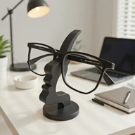 Stojak na Okulary Uchwyt Etui Podstawka Biurko Szafkę Organizator Czarny