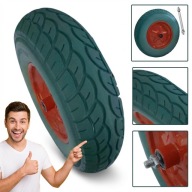 KÓŁKO KOŁO DO TACZKI 4.00-8 PEŁNE BEZDĘTKOWE Z OŚKĄ PU 40CM NOWE