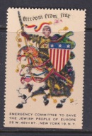Judaika, znaczek dobroczynny, scena rodzajowa Artur Szyk /AA/