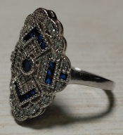 ELEGANCKI PIERŚCIONEK ART DECO