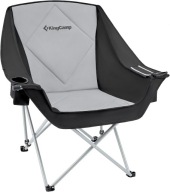 Składane Krzesło Kempingowe Moon Chair XXL Czarno-Szare KingCamp 136 KG