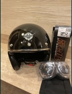 Kask Nishua czarny lakierowany XXL + gogle