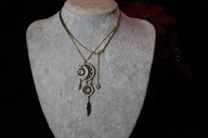 ŁAŃCUSZEK NASZYJNIK ZE STALI CHIRURGICZNEJ 316L POZŁACANY ZAWIESZKA