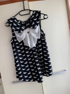 36 Atmosphere czarna bluzka kokarda kołnierzyk