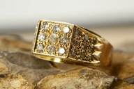 SYGNET Z BRYLANTAMI 0,96ct 18K NIESPOTYKANY OKAZJA