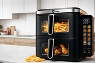 AIR FRYER XXL FRYTKOWNICA BEZTŁUSZCZOWA 2-KOMOROWA PIONOWA 11L |KUCHNIA|AGD