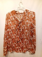 bluzka pomarańczowa kremowa brązowa