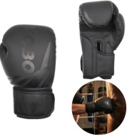 Rękawice Bokserskie 10 oz Treningowe Sparingowe VoBo Czarne CE Mocne