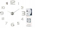 ZEGAR ŚCIENNY NOWOCZESNY DUŻY 70-130 CM ŚCIANĘ NAKLEJANY LUSTRZANY 3D DIY