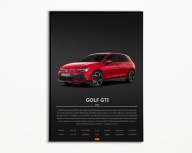 PLAKAT VOLKSWAGEN GOLF 8,5 GTI IDEALNY NA PREZENT NAJWYŻSZA JAKOŚĆ A3