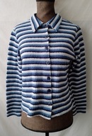 Bluzka w niebieskie, białe i czarne paski - S/M