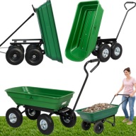 WÓZEK TRANSPORTOWY OGRODOWY DO OGRODU BUDOWLANA TACZKA DUŻA PRZYCZEPKA300kg
