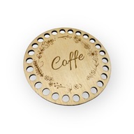 Baza pod podkładkę na kubek 10cm do szydełkowania sklejka 3mm grawer