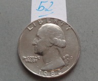1/4 DOLARA - QUARTER DOLLAR z 1982 roku lit P