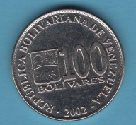 (1WE24) Wenezuela 100 boliwarów, 2002