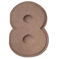 Zestaw baza + 3 wzorniki – kartka 8 urodziny – papier kraft handmade