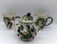 Oliwki - świetny zestaw Dzbanek +2 Kubki - przepiękny - vintage - idealny !