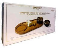 DESKA TACA BAMBUS DO SERWOWANIA Z MISECZKAMI SERIA GOLD