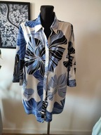 Bluzka damska 48 koszulowa cienka zwiewna bawełna mega długa