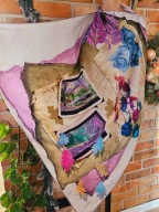 Armine apaszka chusta chustka jedwabna jedwab silk seide ręcznie 90x90cm