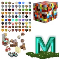KLOCKI MAGNETYCZNE PIXELE SZCZEŚCIANYZESTAW NA PREZENT 55EL 2XFIGURKA