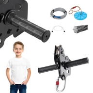 TYROLKA DLA DZIECI ZJAZD LINIOWY OGRODOWA STAL NIERDZEWNA SIEDZISKO ZESTAW