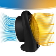 FARELKA PIECYK ELEKTRYCZNY TERMOWENTYLATOR POKOJOWY CZARNY REGULACJA TEMP