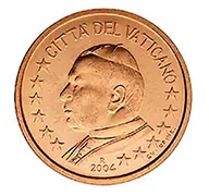 WATYKAN - moneta 2 Centy 2004 - Papiez Jan Pawel II