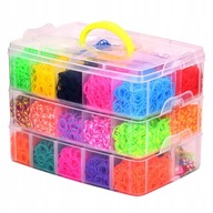 GUMKI DO BRANSOLETEK 15500 ELEM XXXL MEGA ZESTAW KREATYWNY KOLORY DIY