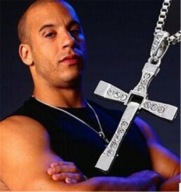 Dominic Toretto szybcy i wściekłi Vin Diesel mężczyźni krzyżyk naszyjnik