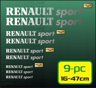 9x Naklejki RENAULT ERA Dla Megane Clio RS Kadjar Captur ZESTAW 16-47cm