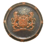 PRL PIĘKNA DUŻA PLAKIETA HERB GDAŃSK LWY METALOPLASTYKA ZOBACZ!