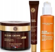 Yves Rocher 1 x Riche Creme Dzień/Noc 75ml + Oczy + Serum aktywujące Blask