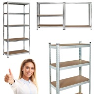 REGAŁ MAGAZYNOWY METALOWY WARSZTATOWY WYSOKI 180X90X40 CM SOLIDNY 5 PÓŁEK