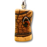 Wisiorek -Sokole oko, akacja, wypalane w drewnie, pirografia, dla niej