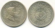 Filipiny 5 Piso - 2012r ... Monety