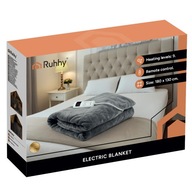 Koc Elektryczny Mata Grzewcza Miękki Dwuosobowy 180 x 130 cm 9 Trybów Pilot