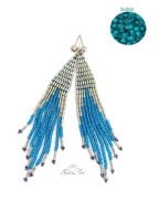 Kolczyki Etno capri blue z koralików Beading