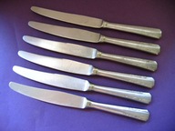 HEFRA : NOŻE OBIADOWE wzór SATURN kpl. 6 sztuk ......... !!!