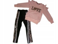 DRES KOMPLET LOVE BLUZA SPODNIE ROZM.110(4-5 LAT)