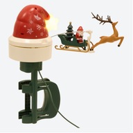 Obrotowy Czubek Choinkowy świąteczny LED Mikołaj Sanie Renifer USB-C