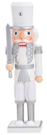 Świąteczna figurka gwardzista dziadek do orzechów żołnierzyk biały 35 cm