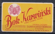 Bok Karwiński, rozlewnia Piekary Śląskie, 12 x 7 cm , /SZPI1/