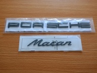 Emblemat Porsche Macan I II Znaczek Napis Black Mat 95B853687